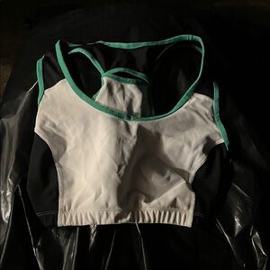 Women's Black and White Sports Bra